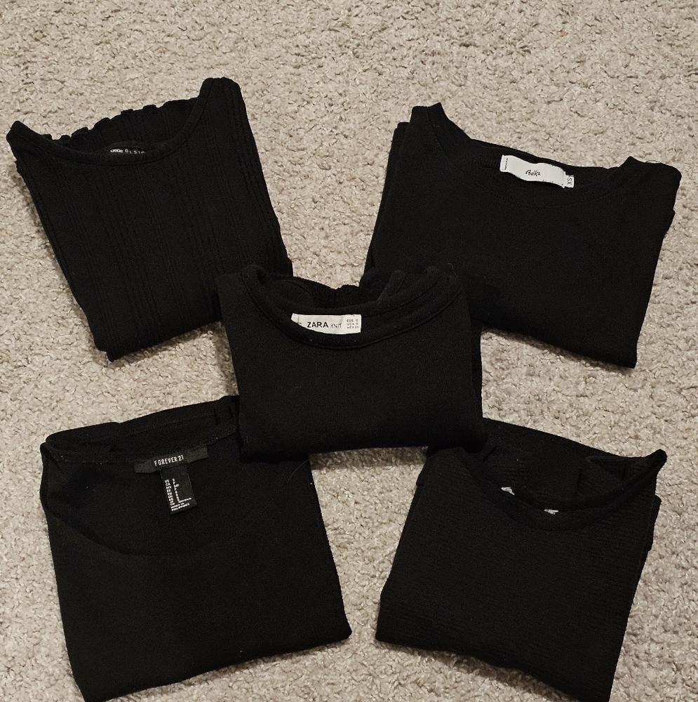 5 Black Tops Bundle